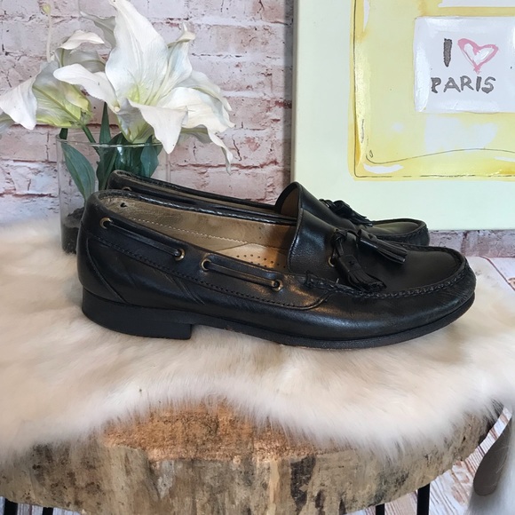 Cole Haan black leather tasseled loafers slip on shoes size 9 main image 6